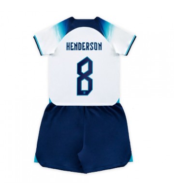 England Jordan Henderson #8 Hemmaställ Barn VM 2022 Kortärmad (+ Korta byxor)